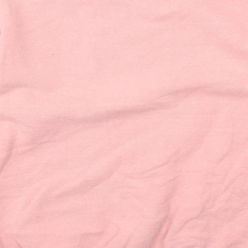 Topshop Womens Pink Cotton Pullover Sweatshirt Size M Pullover - Panda detail