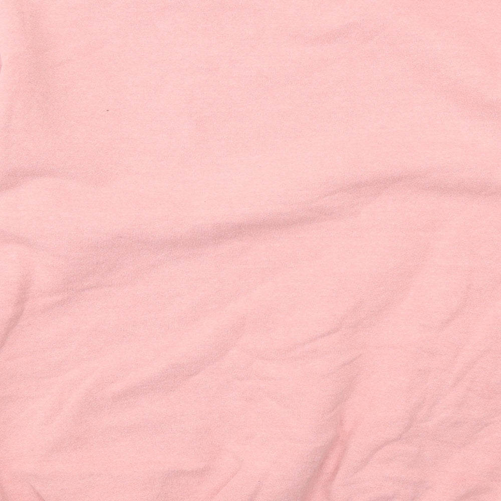 Topshop Womens Pink Cotton Pullover Sweatshirt Size M Pullover - Panda detail