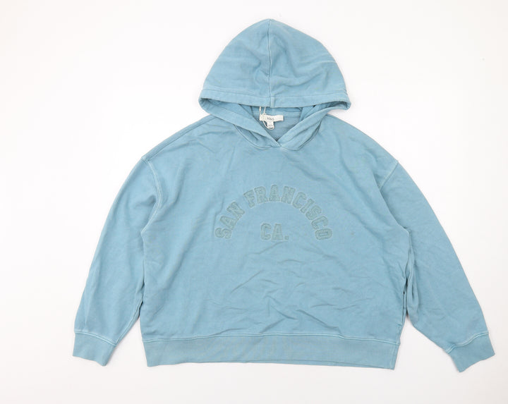 Marks and Spencer Womens Blue Cotton Pullover Hoodie Size L Pullover - San Francisco CA