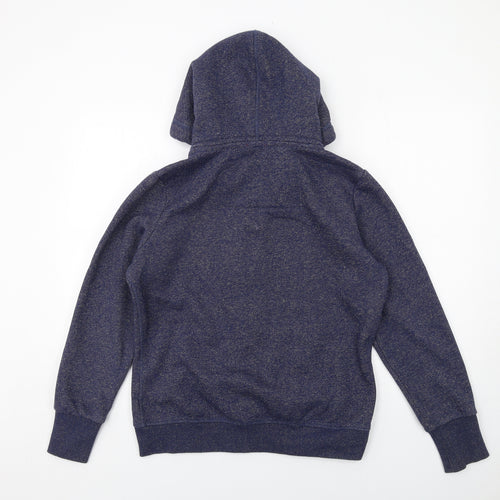 Superdry Womens Blue Cotton Full Zip Hoodie Size 16 Zip