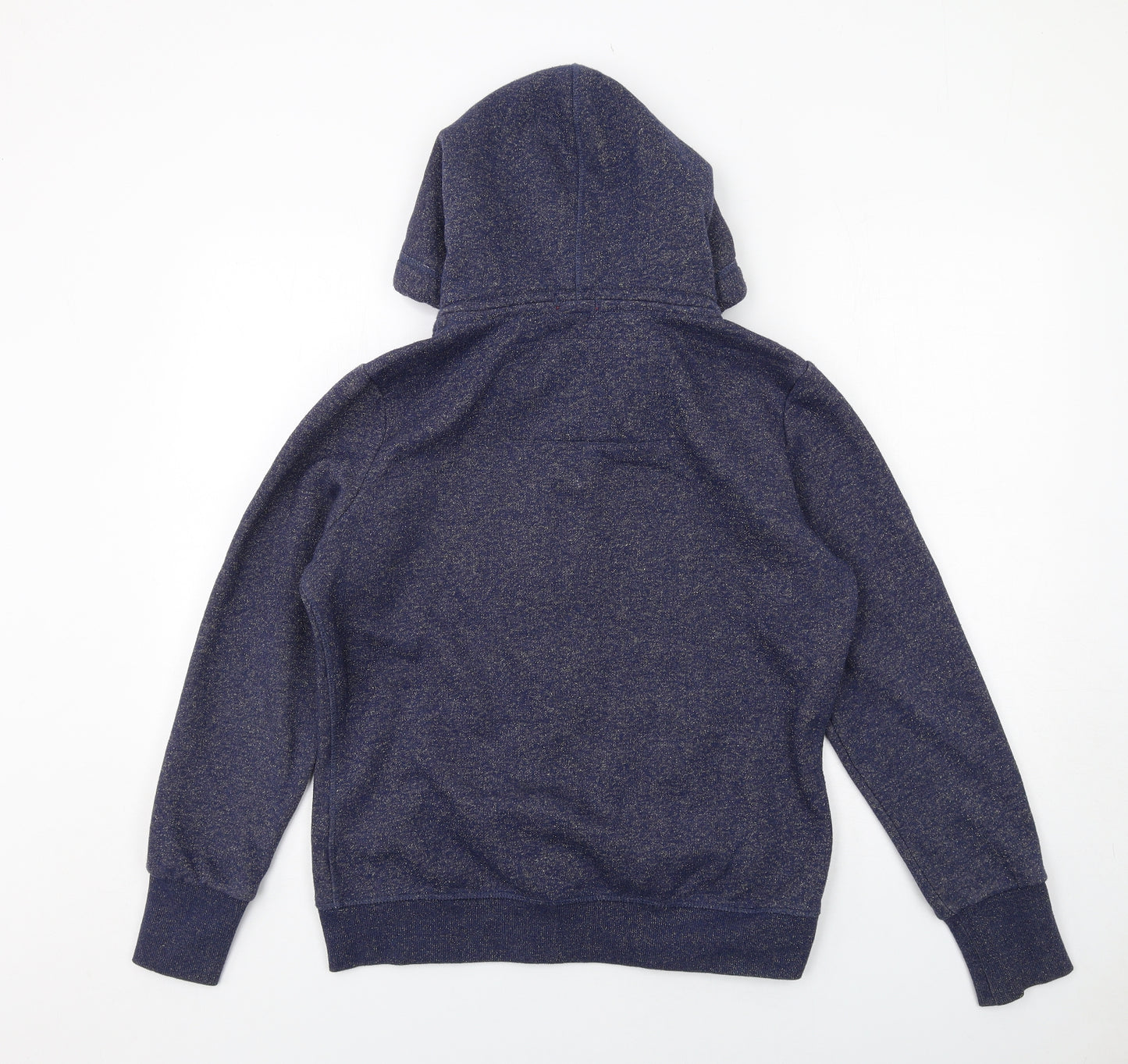 Superdry Womens Blue Cotton Full Zip Hoodie Size 16 Zip