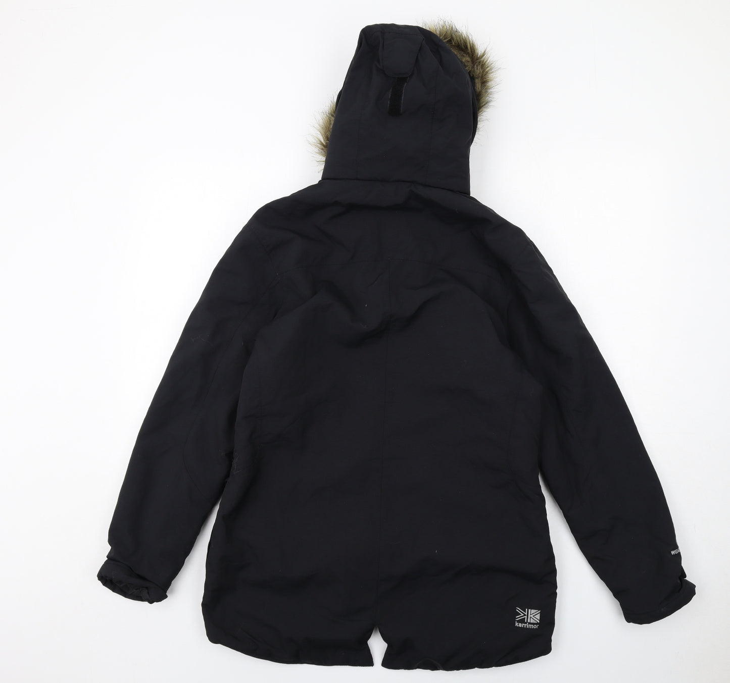 Karrimor Womens Black Parka Coat Size 12 Zip