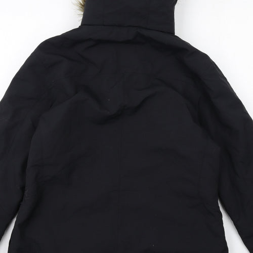 Karrimor Womens Black Parka Coat Size 12 Zip