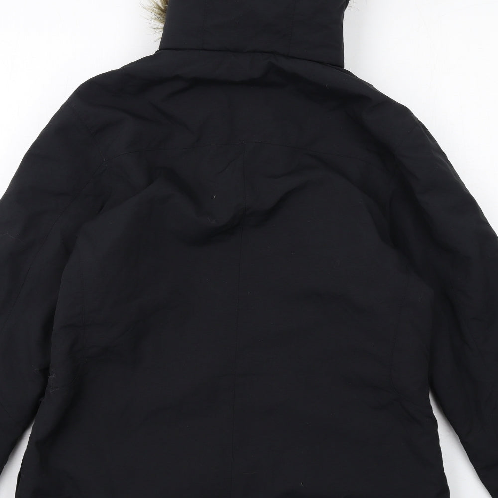 Karrimor Womens Black Parka Coat Size 12 Zip