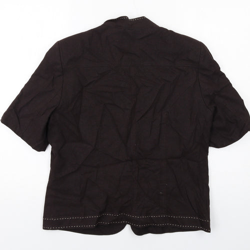 EWM Womens Brown Jacket Size 12 Button