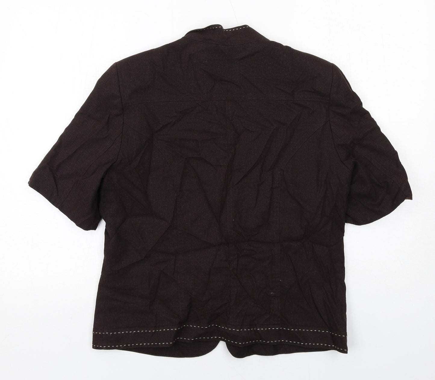 EWM Womens Brown Jacket Size 12 Button