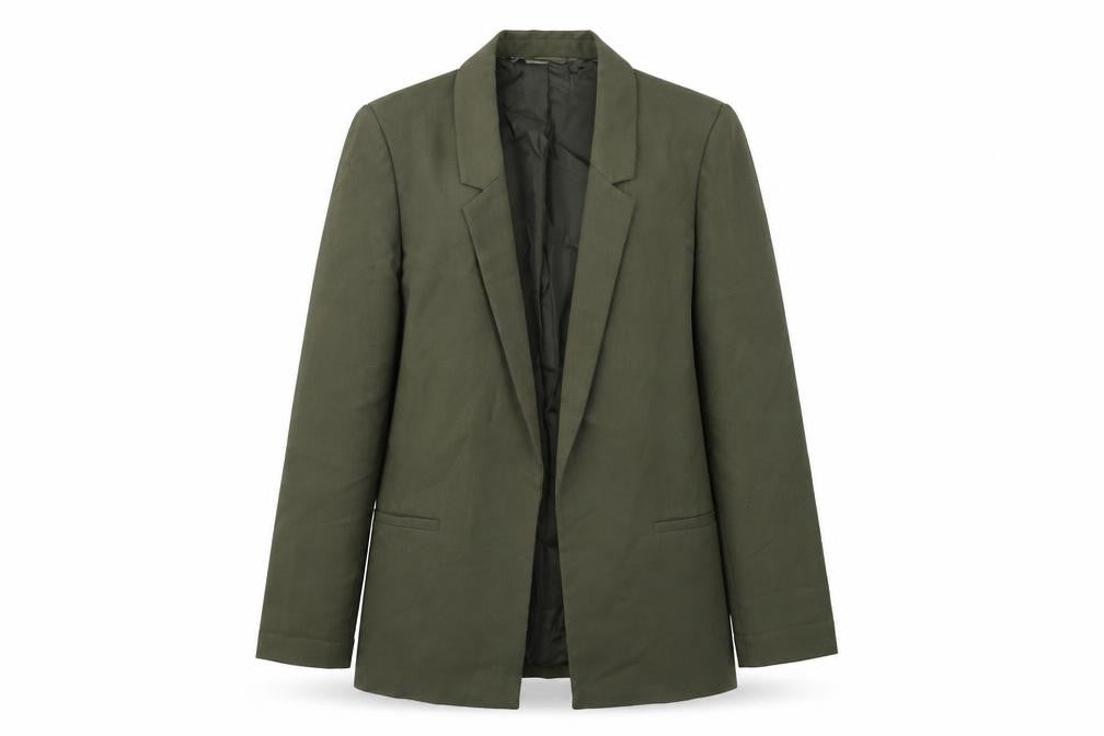 ASOS Womens Green Polyester Jacket Suit Jacket Size 8 - Open Style