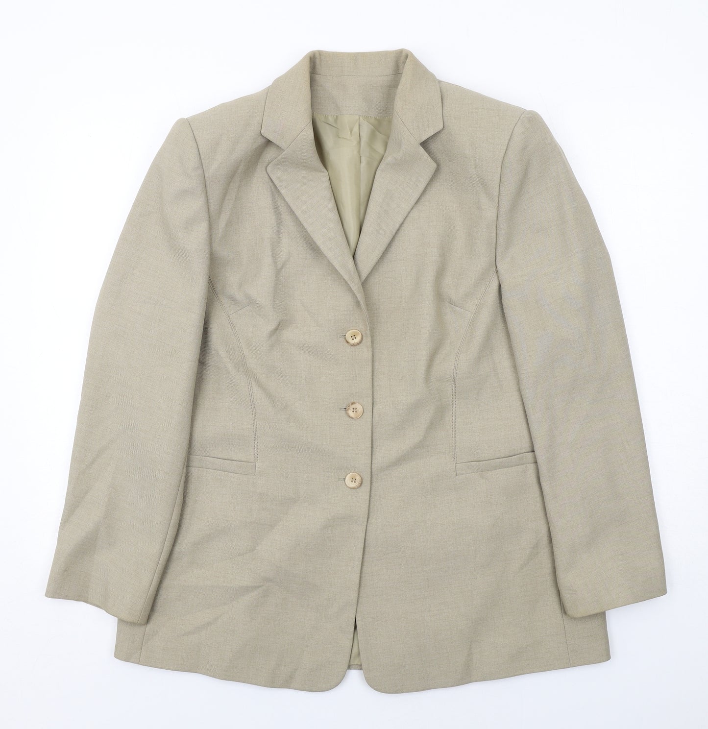 Debenhams Womens Beige Polyester Jacket Suit Jacket Size 16