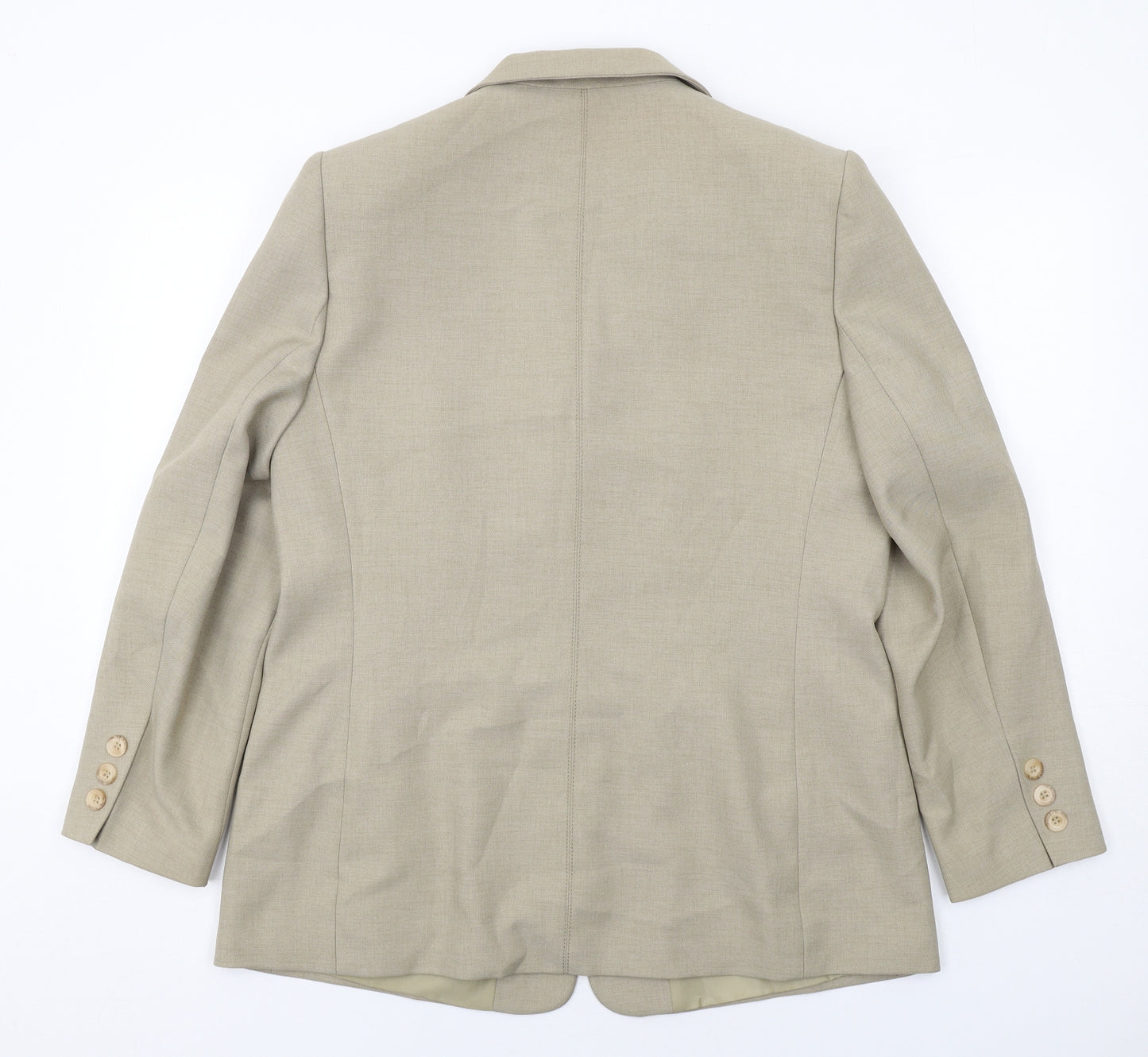 Debenhams Womens Beige Polyester Jacket Suit Jacket Size 16
