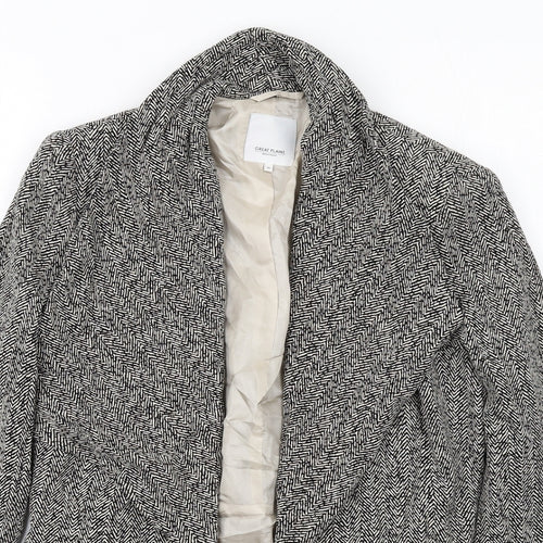 Great Plains Womens Black Geometric Jacket Blazer Size M