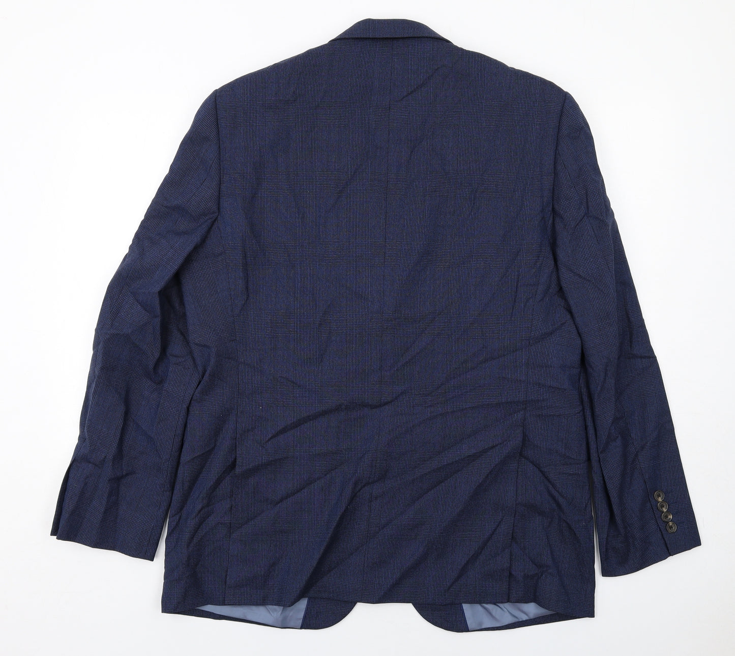 Chester Mens Blue Wool Jacket Suit Jacket Size 44 Regular