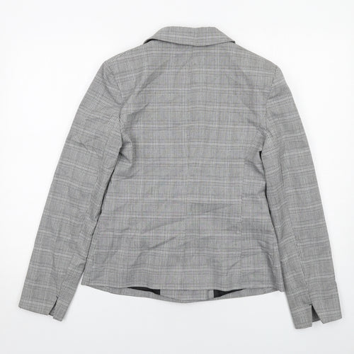 Miss Selfridge Womens Grey Check Polyester Jacket Suit Jacket Size 10