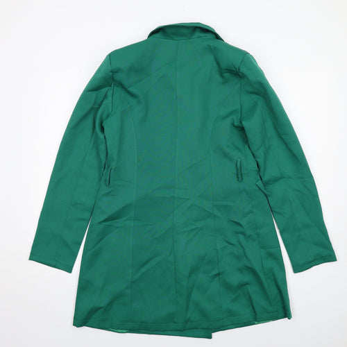 I SAW IT FIRST Womens Green Jacket Blazer Size 10 Button