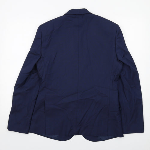 Marks and Spencer Mens Blue Polyester Jacket Suit Jacket Size 40 Regular