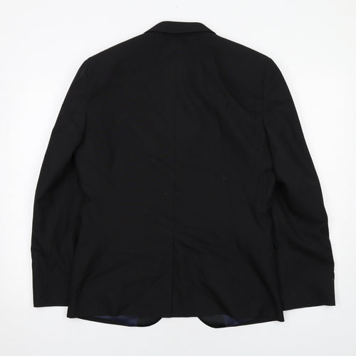 NEXT Mens Black Polyester Tuxedo Suit Jacket Size 40 Regular