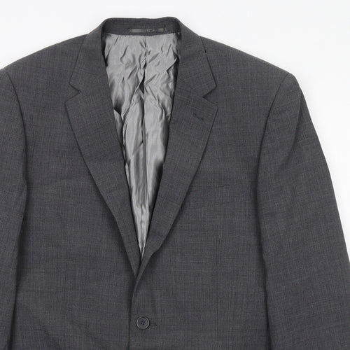 Skopes Mens Grey Wool Jacket Suit Jacket Size 38 Regular