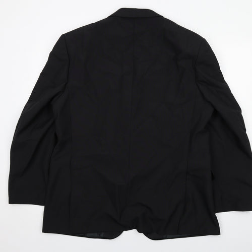 Skopes Mens Black Wool Tuxedo Suit Jacket Size 46 Regular