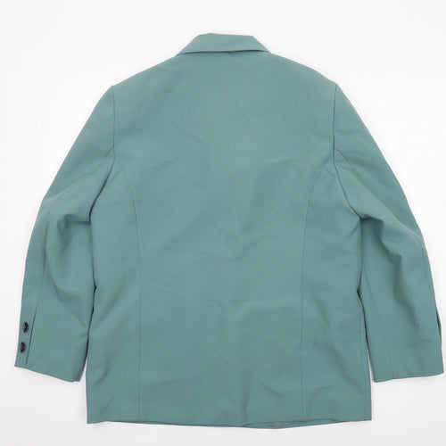 Finesse Womens Green Polyester Jacket Suit Jacket Size 16