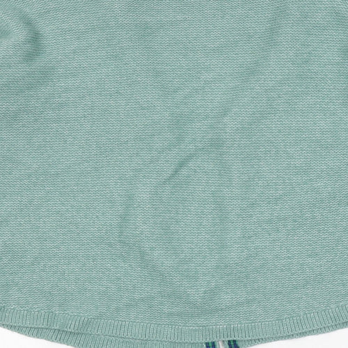 Fat Face Womens Green Round Neck Acrylic Cardigan Jumper Size 10