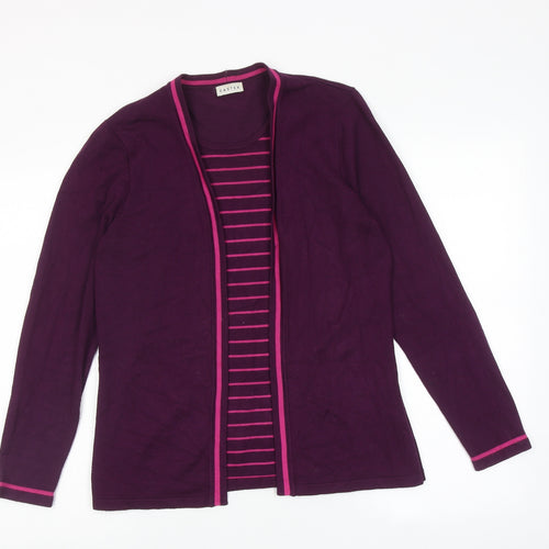 Eastex Womens Purple Round Neck Viscose Pullover Jumper Size 14 - Cargo Style