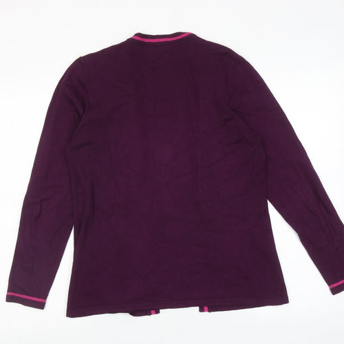 Eastex Womens Purple Round Neck Viscose Pullover Jumper Size 14 - Cargo Style