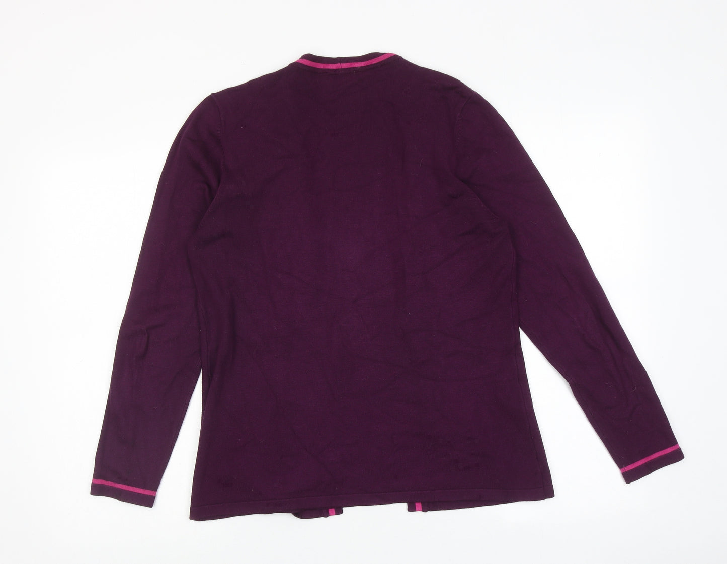 Eastex Womens Purple Round Neck Viscose Pullover Jumper Size 14 - Cargo Style