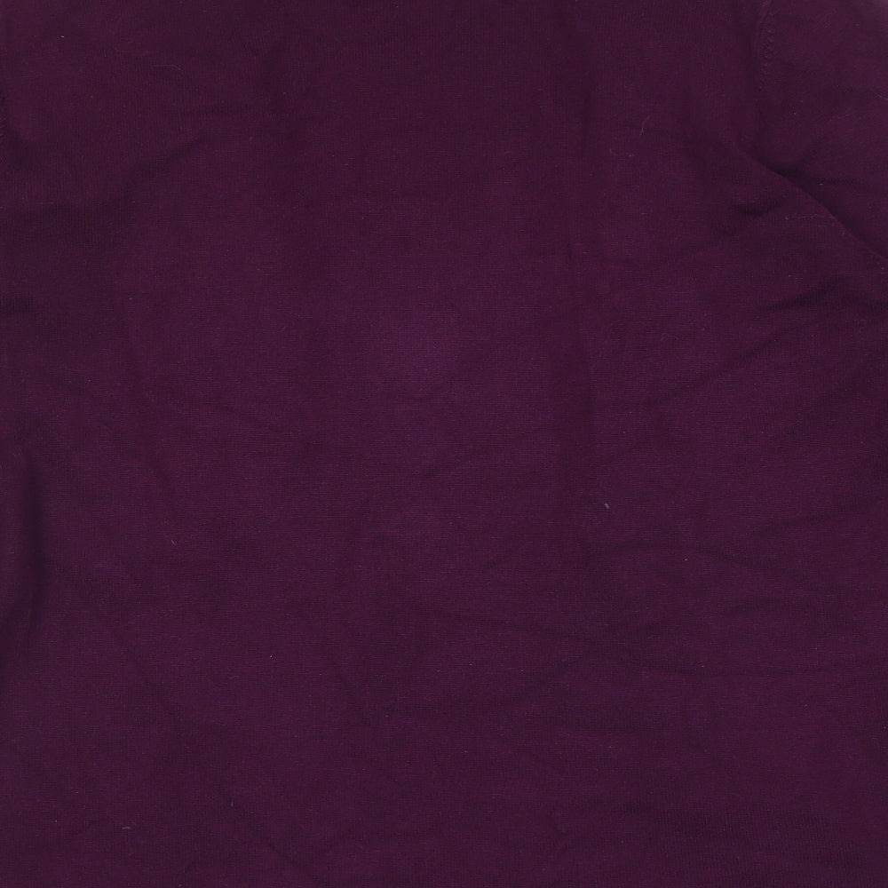 Eastex Womens Purple Round Neck Viscose Pullover Jumper Size 14 - Cargo Style