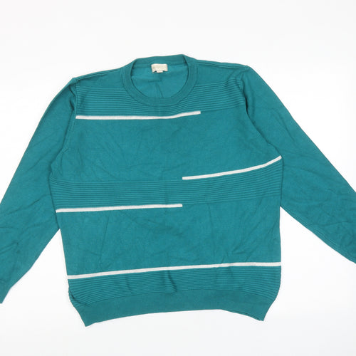 Paramour Womens Green Round Neck Viscose Pullover Jumper Size XL