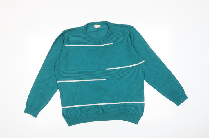 Paramour Womens Green Round Neck Viscose Pullover Jumper Size XL