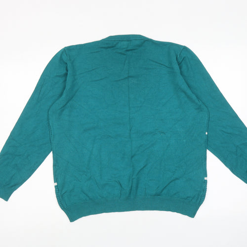Paramour Womens Green Round Neck Viscose Pullover Jumper Size XL