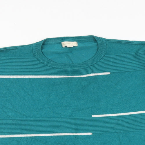 Paramour Womens Green Round Neck Viscose Pullover Jumper Size XL