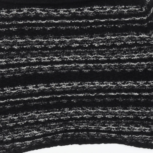 Debenhams Womens Black Collared Geometric Acrylic Cardigan Jumper Size 10