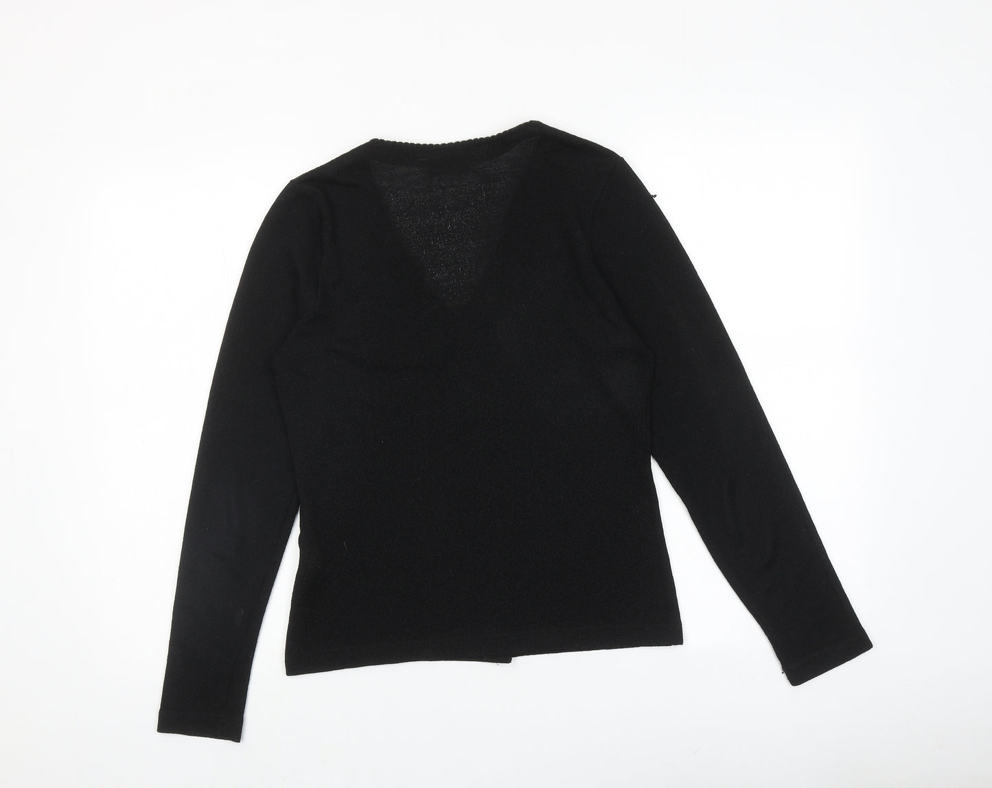 Dorothy Perkins Womens Black V-Neck Polyester Cardigan Jumper Size 12