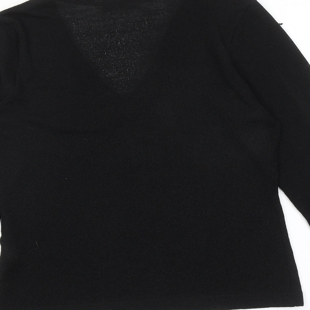 Dorothy Perkins Womens Black V-Neck Polyester Cardigan Jumper Size 12