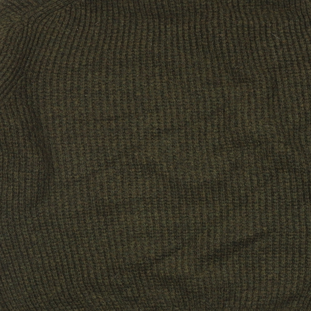Marks and Spencer Mens Green Round Neck Acrylic Pullover Jumper Size L Long Sleeve