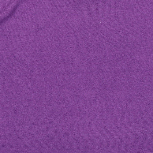 Vida Vi Womens Purple Round Neck Acrylic Pullover Jumper Size XL