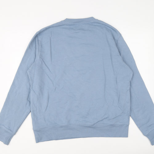 Marks and Spencer Mens Blue Cotton Pullover Sweatshirt Size L