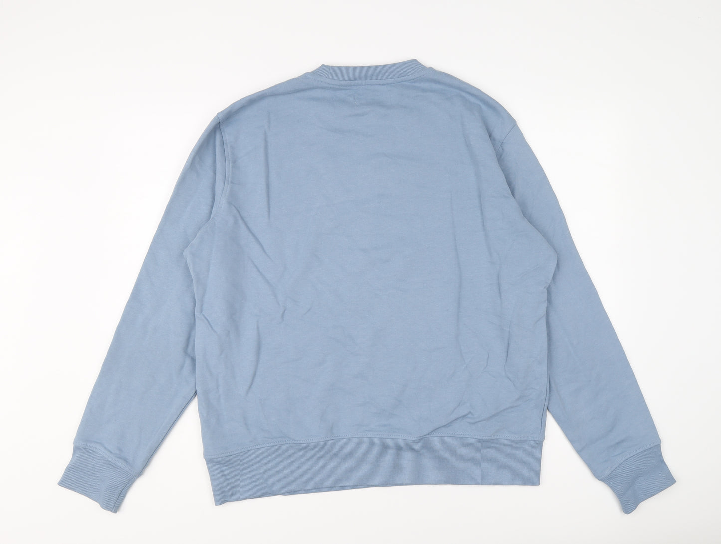 Marks and Spencer Mens Blue Cotton Pullover Sweatshirt Size L
