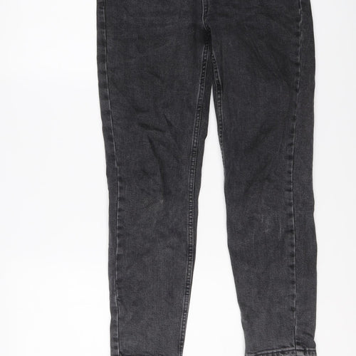 Topshop Womens Grey Cotton Skinny Jeans Size 26 in L26 in Regular Button