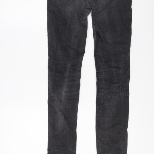 H&M Mens Grey Cotton Skinny Jeans Size 31 in L31 in Slim Button