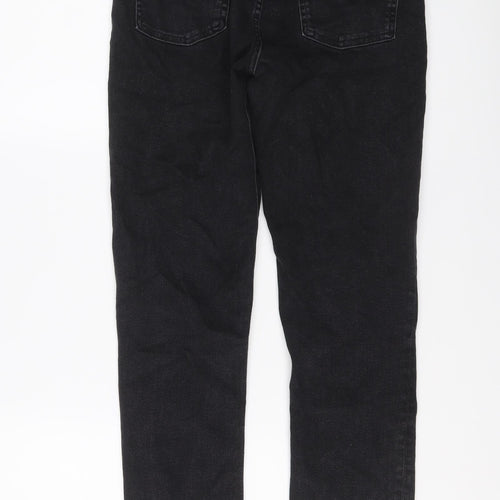 Zara Womens Black Cotton Skinny Jeans Size 8 L28 in Regular Button