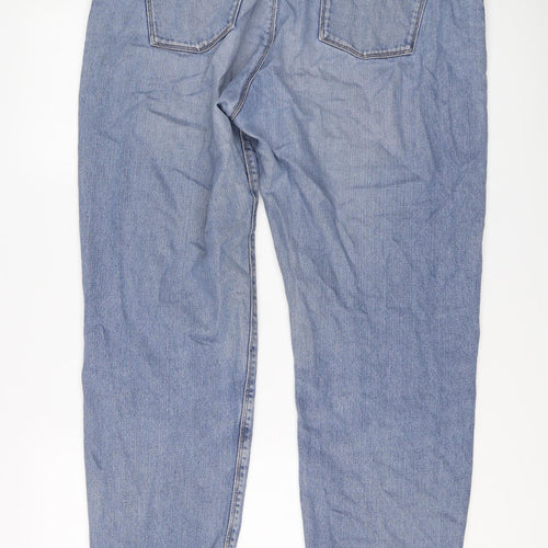 Hobbs Womens Blue Cotton Mom Jeans Size 18 L27 in Regular Button