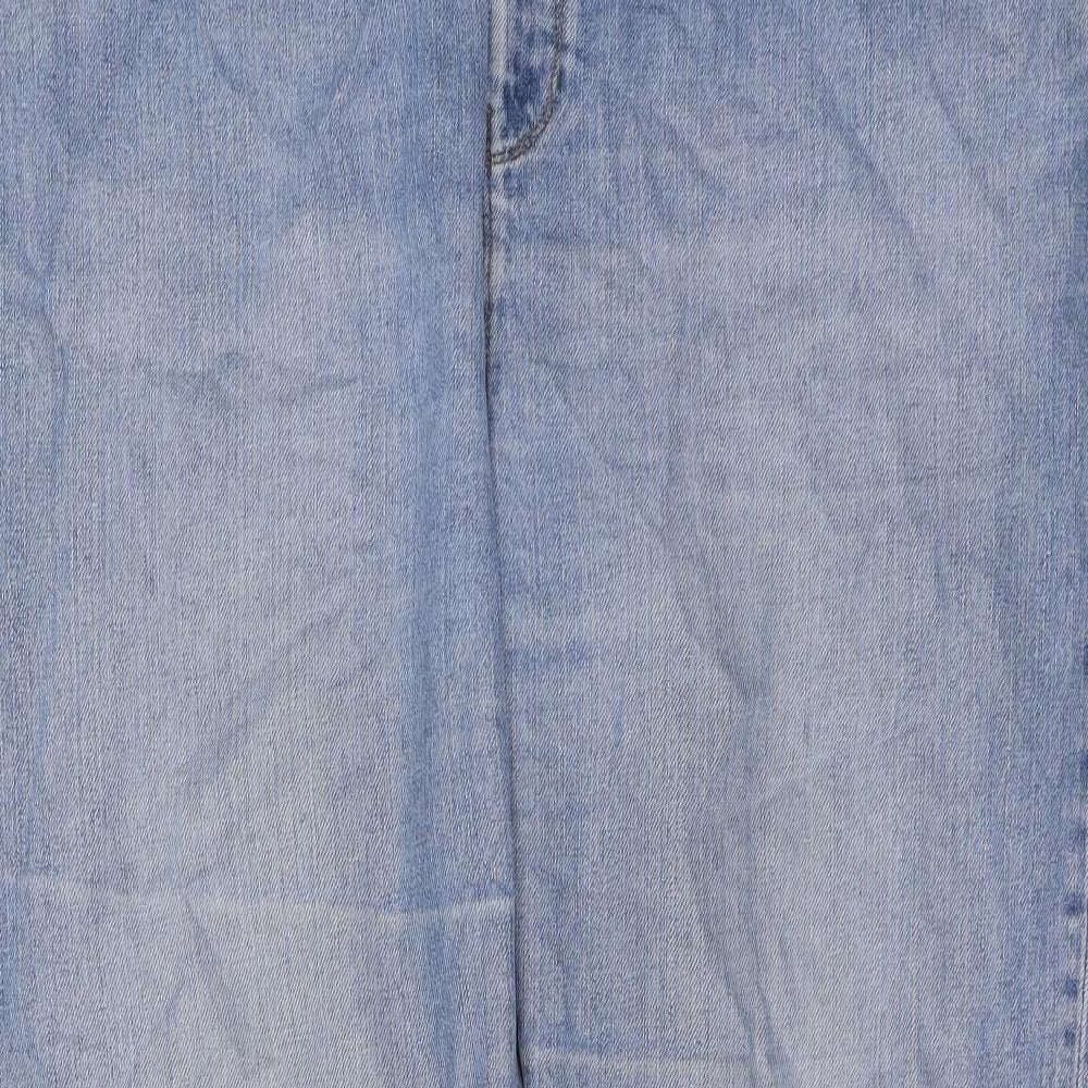 Hobbs Womens Blue Cotton Mom Jeans Size 18 L27 in Regular Button