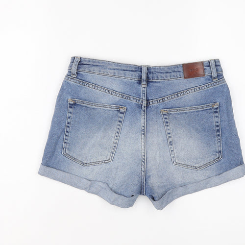 BDG Womens Blue Cotton Hot Pants Shorts Size M L3 in Regular Button