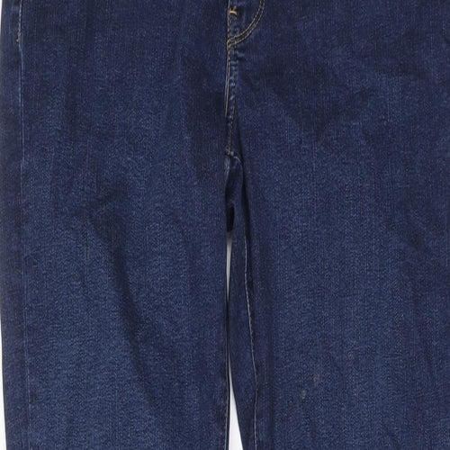 Levi's Womens Blue Cotton Straight Jeans Size 32 in L31 in Regular Button