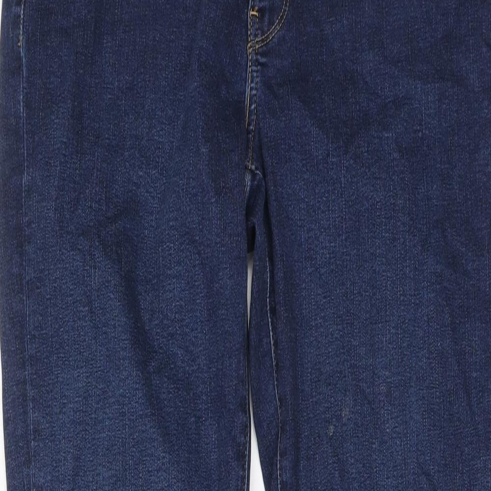 Levi's Womens Blue Cotton Straight Jeans Size 32 in L31 in Regular Button