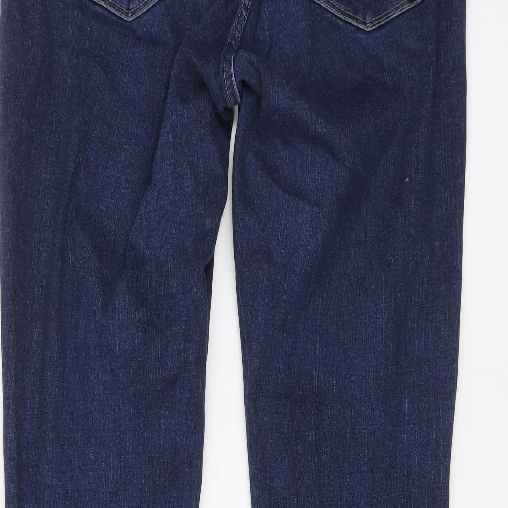 Levi's Womens Blue Cotton Straight Jeans Size 32 in L31 in Regular Button