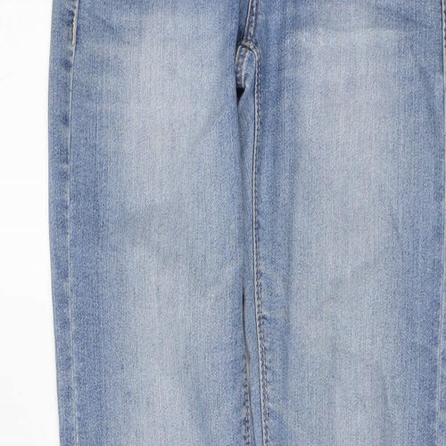 US Polo Assn. Womens Blue Cotton Straight Jeans Size 30 in L30 in Regular Button