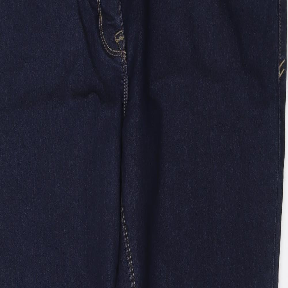 NEXT Womens Blue Cotton Skinny Jeans Size 18 L29 in Regular Button
