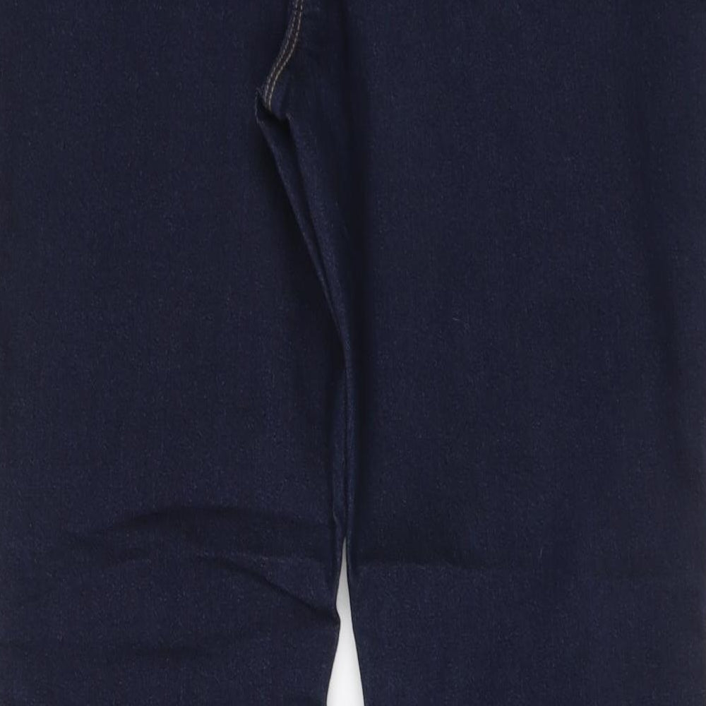 NEXT Womens Blue Cotton Skinny Jeans Size 18 L29 in Regular Button